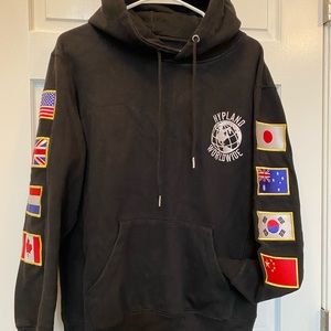 Hypland worldwide flag hoodie